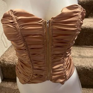 Satin Strapless‎  Top